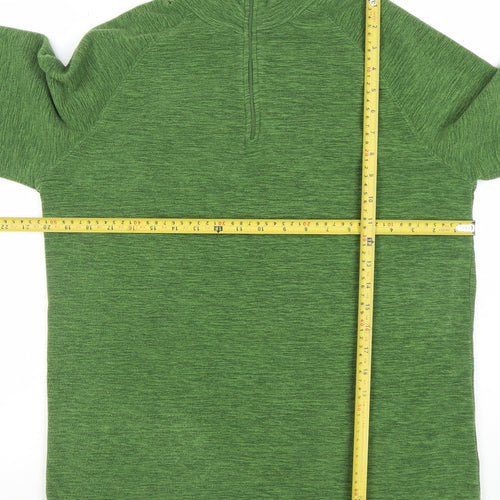 Mountain Warehouse Men's Green XL 1/4 Zip Pullover Fleece Sweatshirt