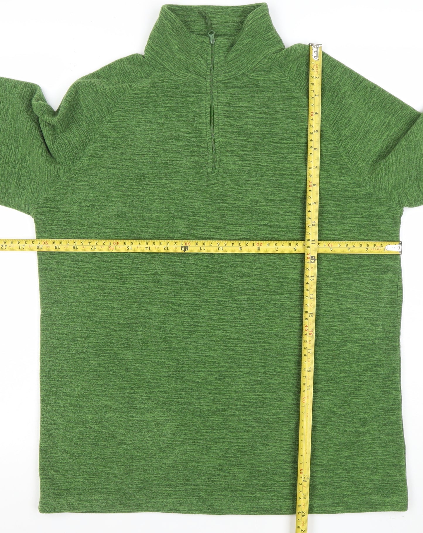 Mountain Warehouse Men's Green XL 1/4 Zip Pullover Fleece Sweatshirt