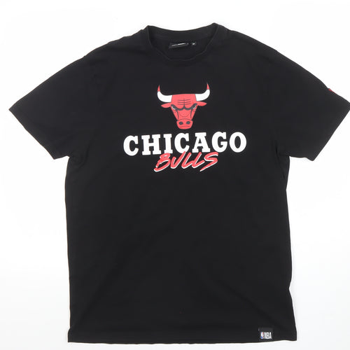 New Era Men’s Black Chicago Bulls Crew Neck Short Sleeve T-Shirt M