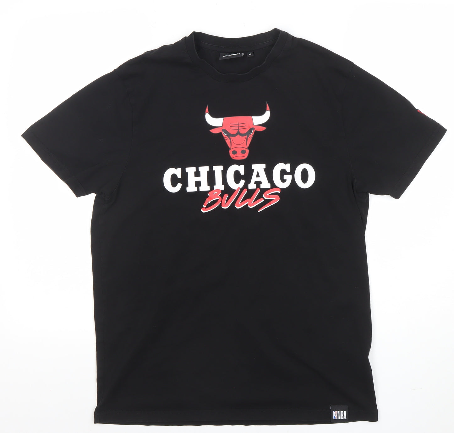 New Era Men’s Black Chicago Bulls Crew Neck Short Sleeve T-Shirt M