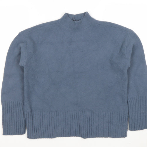 Marks and Spencer Women’s Blue Mock Neck Pullover Jumper Size M