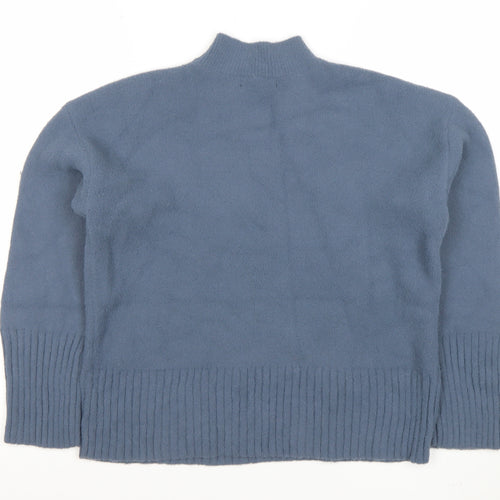 Marks and Spencer Women’s Blue Mock Neck Pullover Jumper Size M