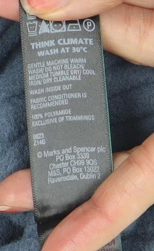 Marks and Spencer Women’s Blue Mock Neck Pullover Jumper Size M