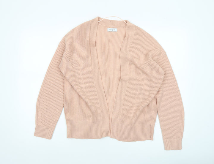 Papaya Women’s Beige Knit Cardigan Size M Long Sleeve Acrylic