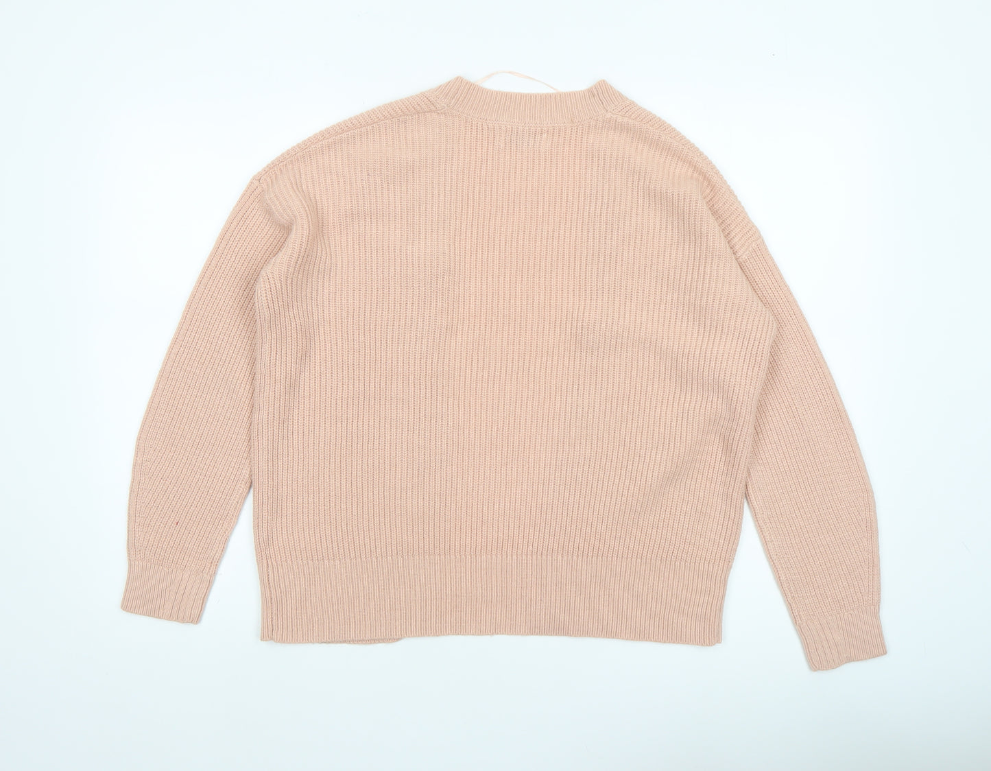 Papaya Women’s Beige Knit Cardigan Size M Long Sleeve Acrylic