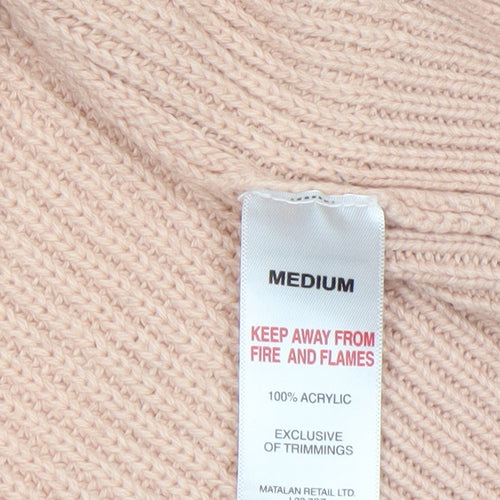 Papaya Women’s Beige Knit Cardigan Size M Long Sleeve Acrylic