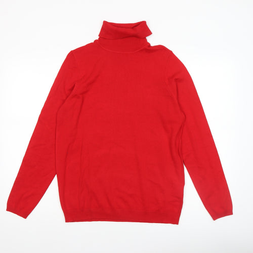 Pimkie Women's Red Roll Neck Long Sleeve Pullover Jumper XL