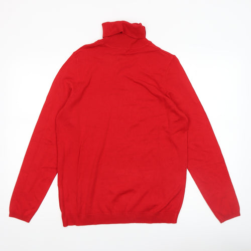 Pimkie Women's Red Roll Neck Long Sleeve Pullover Jumper XL