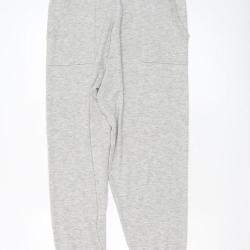 Albaray Womens Grey Knit Jogger Trousers Size 12 Soft Casual