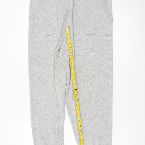 Albaray Womens Grey Knit Jogger Trousers Size 12 Soft Casual