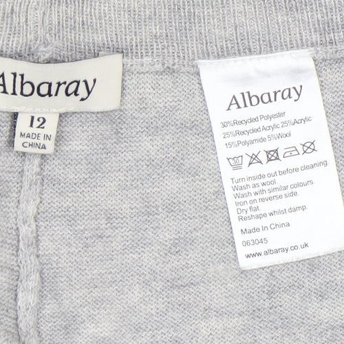 Albaray Womens Grey Knit Jogger Trousers Size 12 Soft Casual