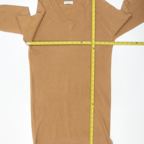 Papaya Women’s Beige V-Neck Knit Jumper Dress Size 8