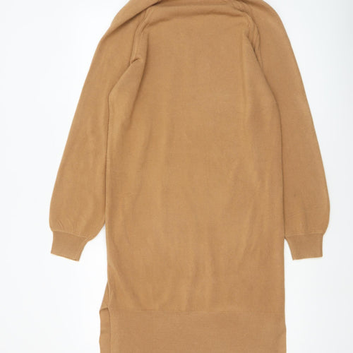 Papaya Women’s Beige V-Neck Knit Jumper Dress Size 8