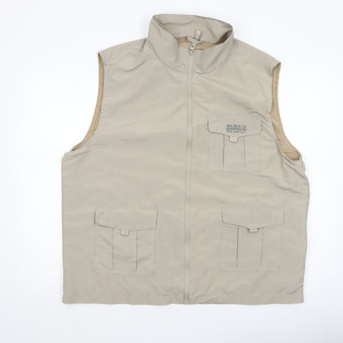 Atlas For Men Beige XL Men's Outdoor Bodywarmer Waistcoat