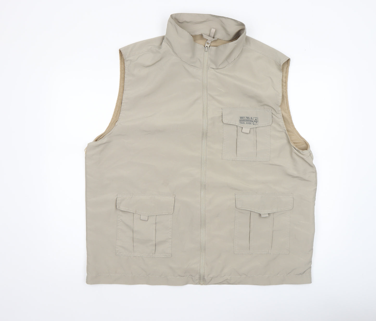 Atlas For Men Beige XL Men's Outdoor Bodywarmer Waistcoat