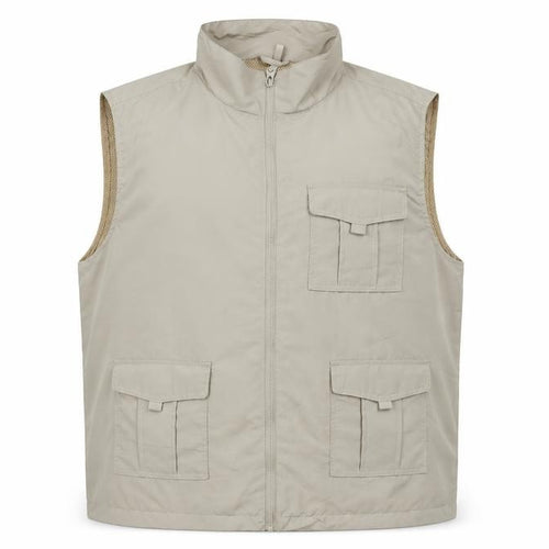 Atlas For Men Beige XL Men's Outdoor Bodywarmer Waistcoat