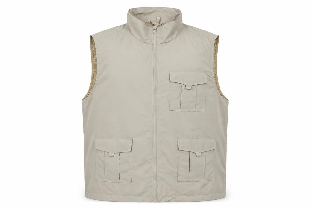 Atlas For Men Beige XL Men's Outdoor Bodywarmer Waistcoat
