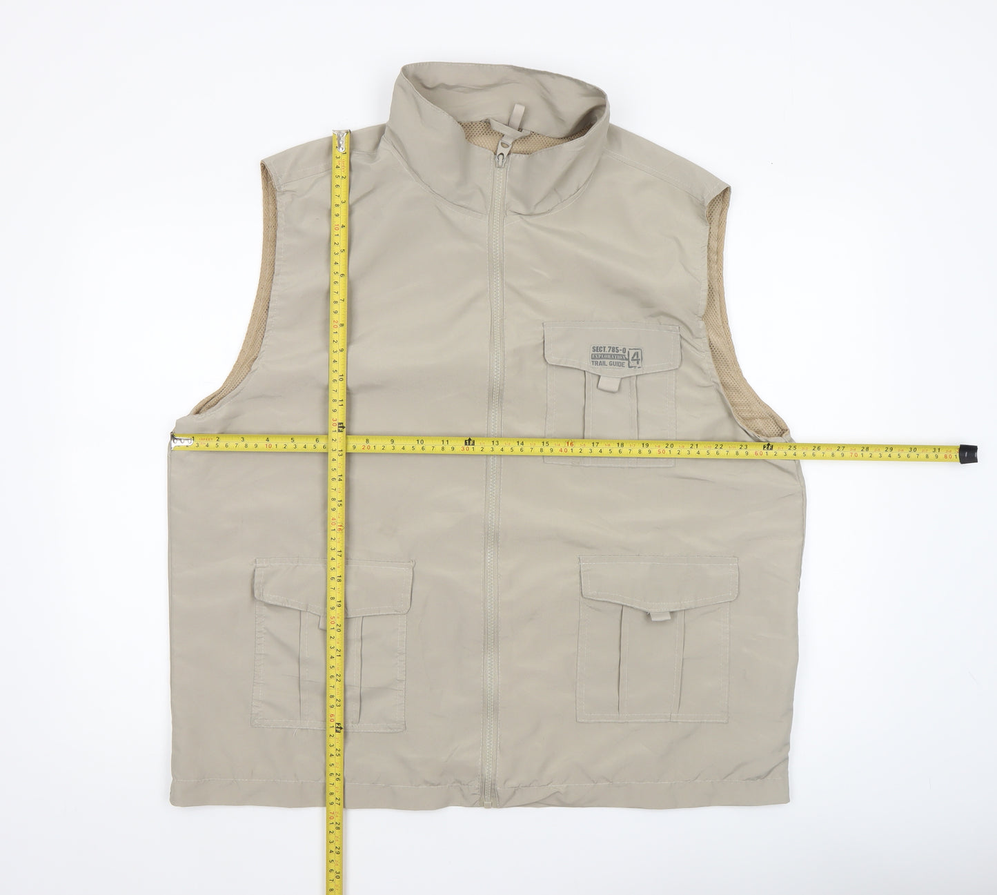 Atlas For Men Beige XL Men's Outdoor Bodywarmer Waistcoat