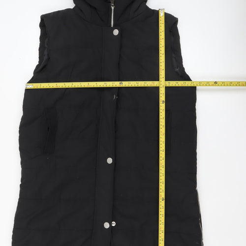 Rising Women's Black XL Puffer Hooded Sleeveless Waistcoat