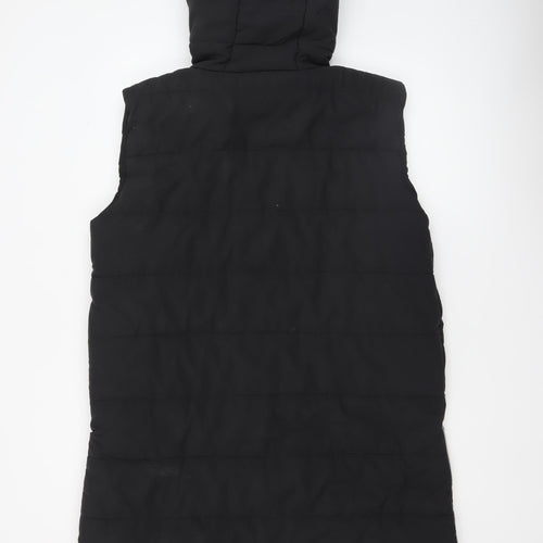 Rising Women's Black XL Puffer Hooded Sleeveless Waistcoat