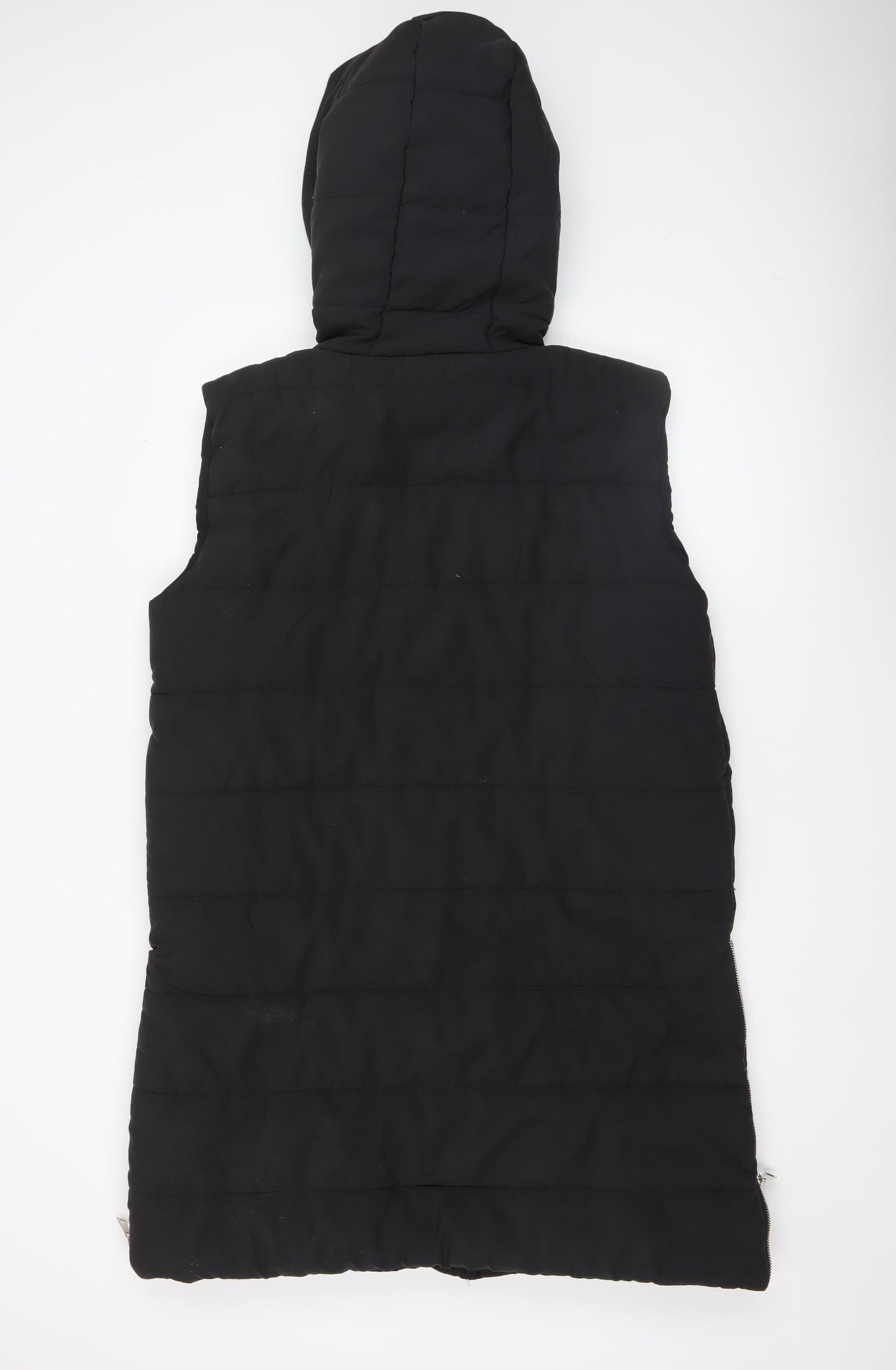 Rising Women's Black XL Puffer Hooded Sleeveless Waistcoat