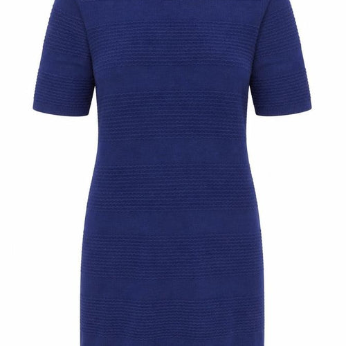 Tu Women’s Blue Shift Dress Size 12 Knit Short Sleeve Workwear
