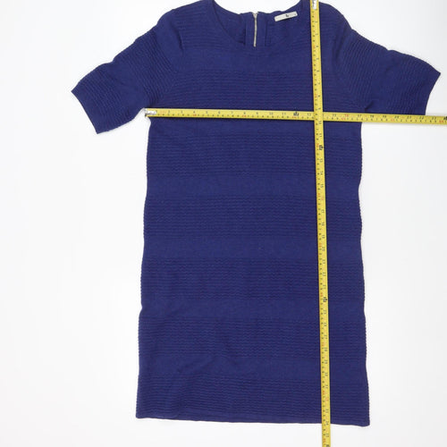 Tu Women’s Blue Shift Dress Size 12 Knit Short Sleeve Workwear