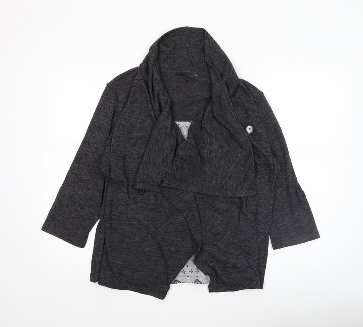 Marks and Spencer Womens Black 3/4 Sleeve Wrap Jersey Top Size 18