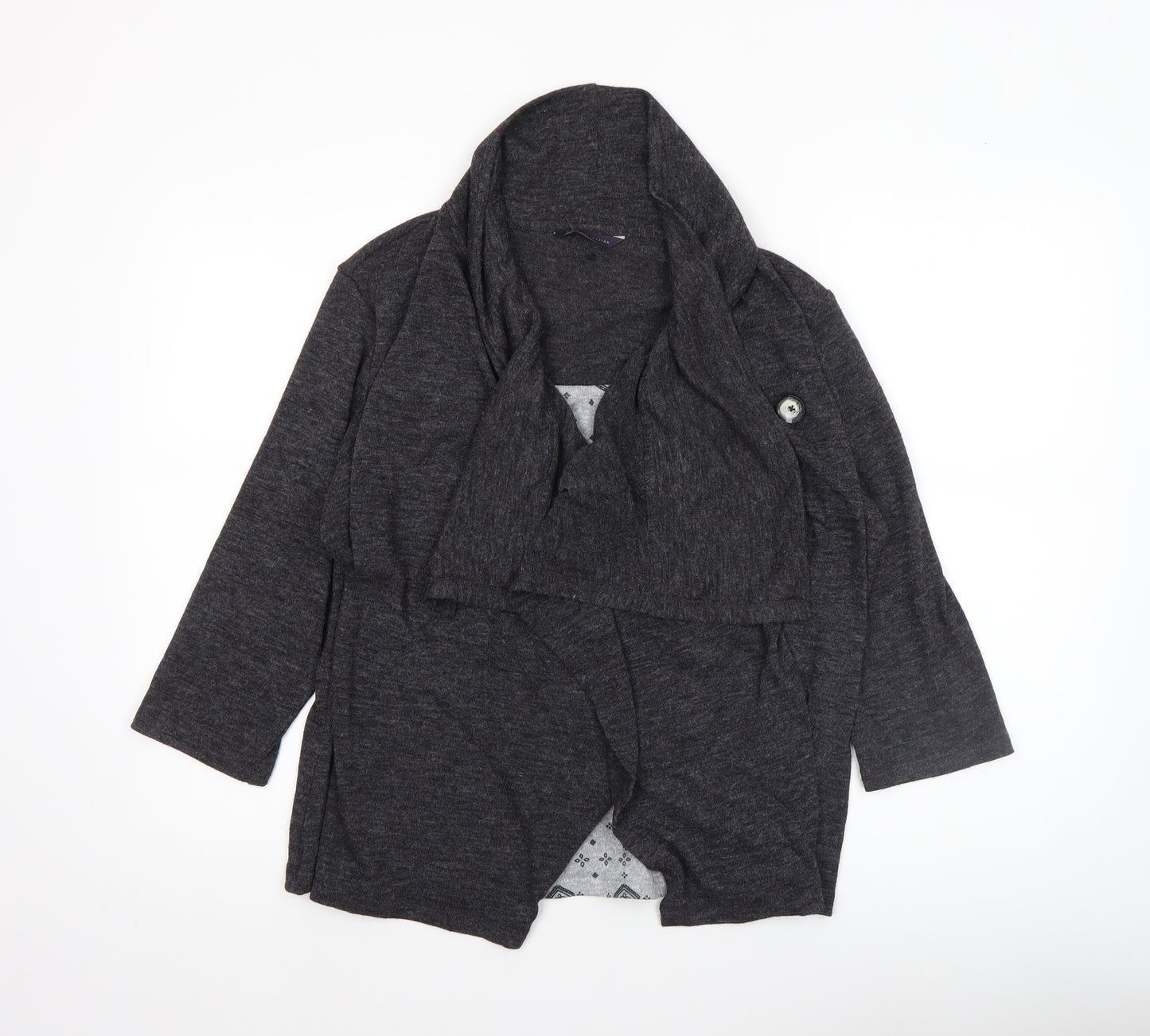 Marks and Spencer Womens Black 3/4 Sleeve Wrap Jersey Top Size 18