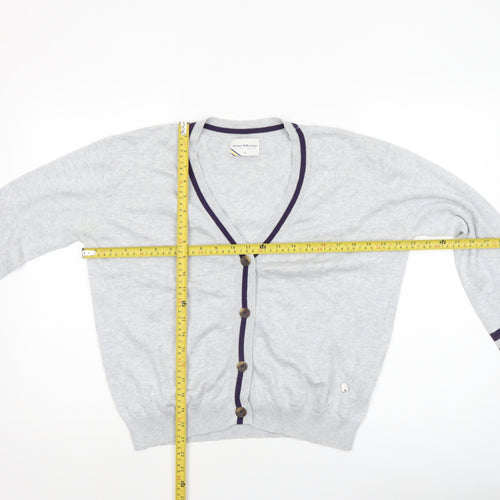 Rupert & Buckley Women's Grey V-Neck Cardigan Size 14