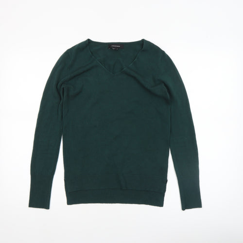 Atmosphere Women's Green V-Neck Long Sleeve Knit Jumper Size 6