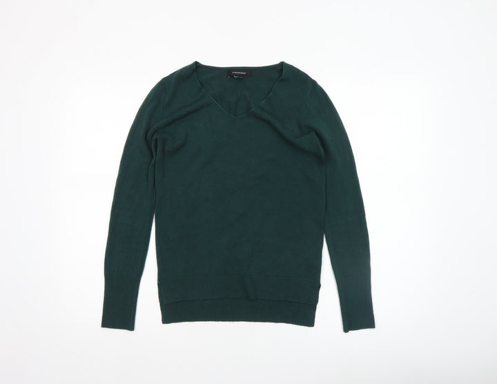 Atmosphere Women's Green V-Neck Long Sleeve Knit Jumper Size 6
