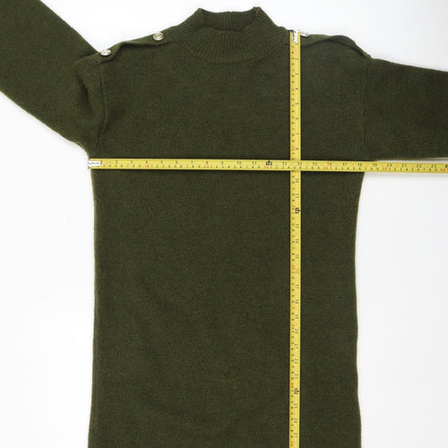 Papaya Women’s Green Mock Neck Long Sleeve Tunic Jumper Size S