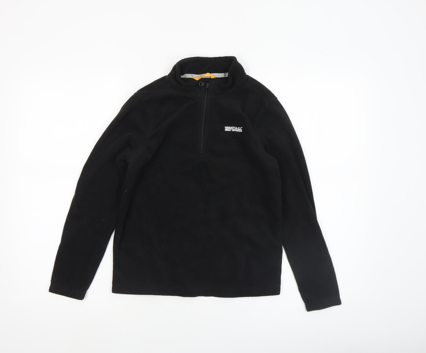 Regatta Boys Black Fleece Pullover Sweatshirt 11-12 Years 1/4 Zip Outdoor