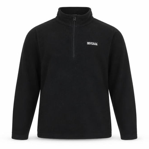 Regatta Boys Black Fleece Pullover Sweatshirt 11-12 Years 1/4 Zip Outdoor