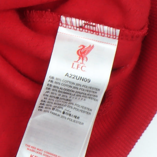 Liverpool FC Boys Red Hoodie 9-10 Years Christmas Santa Football Design