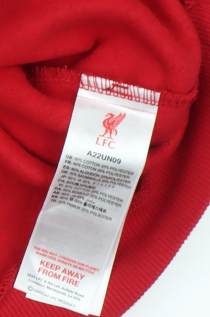 Liverpool FC Boys Red Hoodie 9-10 Years Christmas Santa Football Design