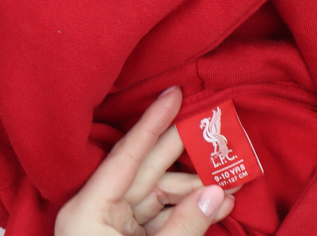 Liverpool FC Boys Red Hoodie 9-10 Years Christmas Santa Football Design