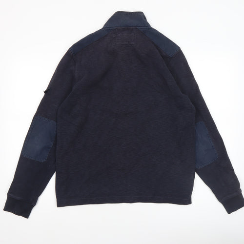 Ben Sherman Men's Blue 1/4 Zip Sweatshirt M Regular Fit Pullover