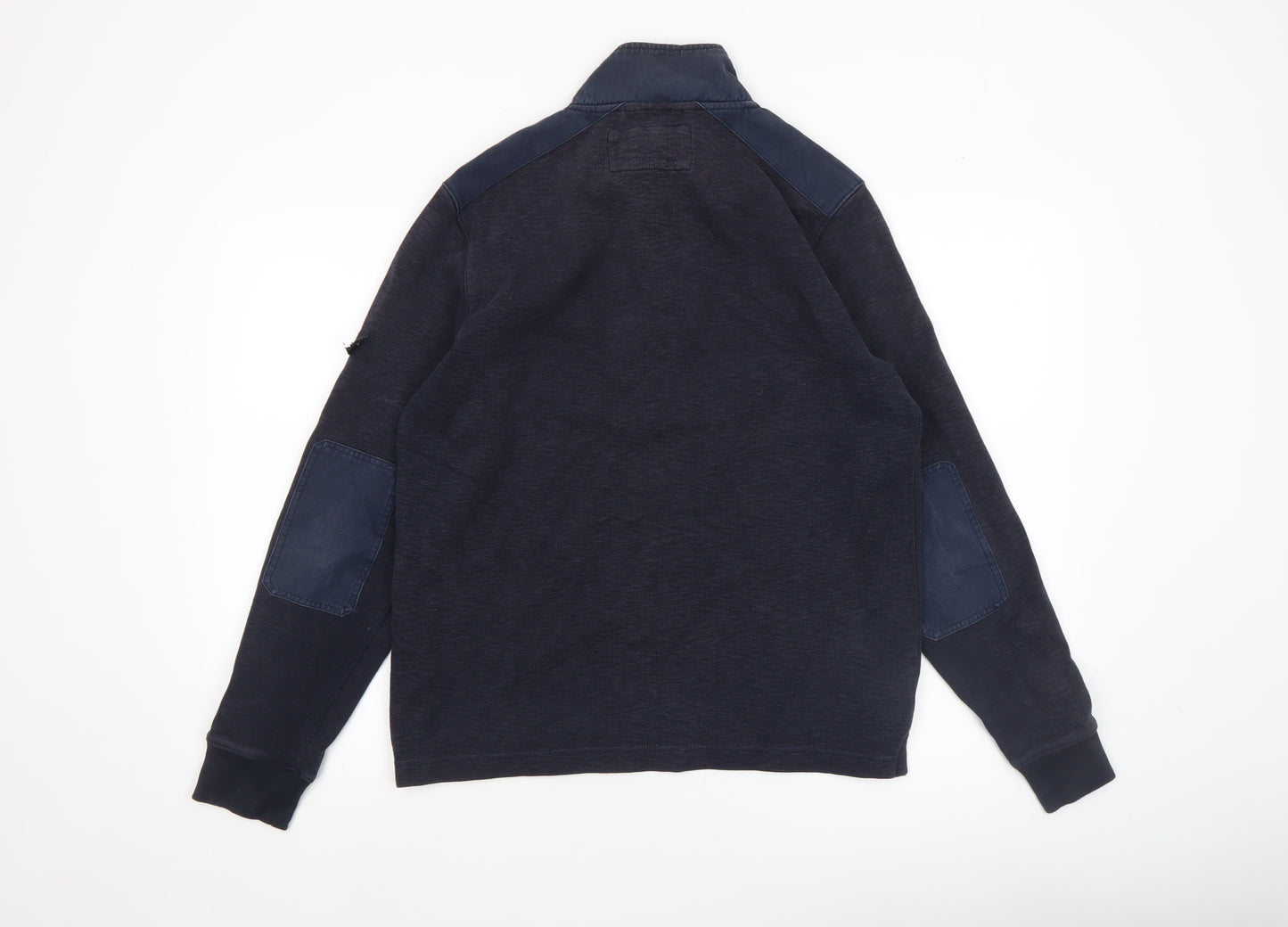 Ben Sherman Men's Blue 1/4 Zip Sweatshirt M Regular Fit Pullover
