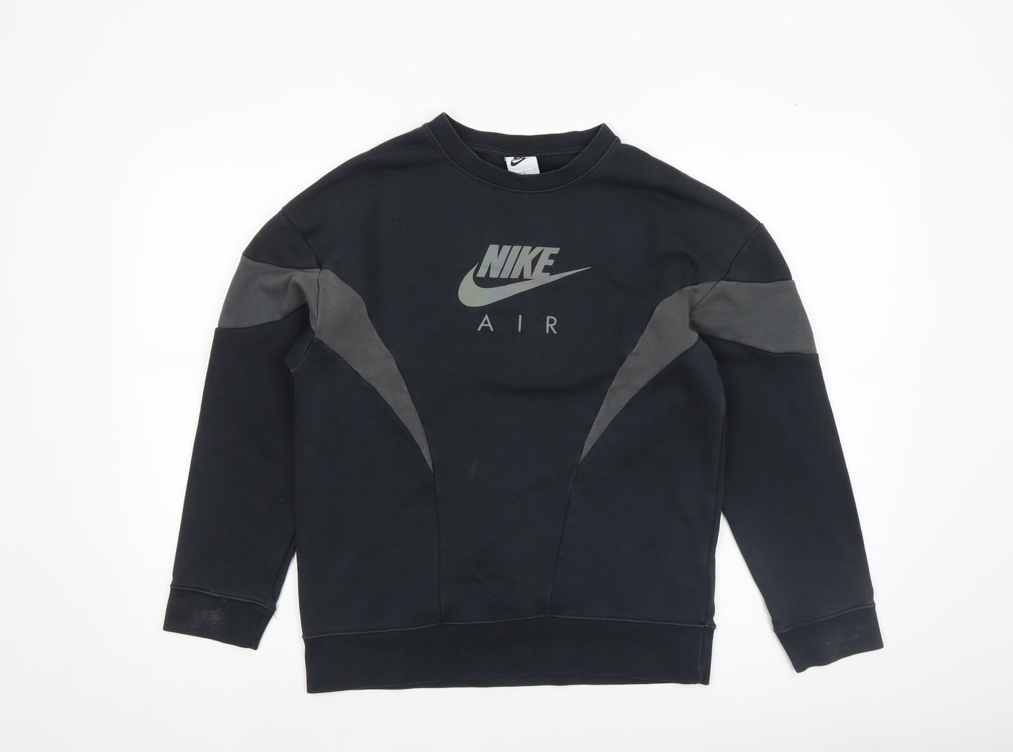 Nike Boys Black Air Logo Pullover Sweatshirt Size 146cm