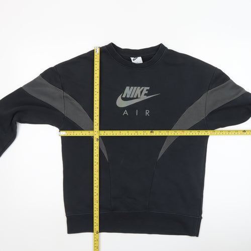 Nike Boys Black Air Logo Pullover Sweatshirt Size 146cm