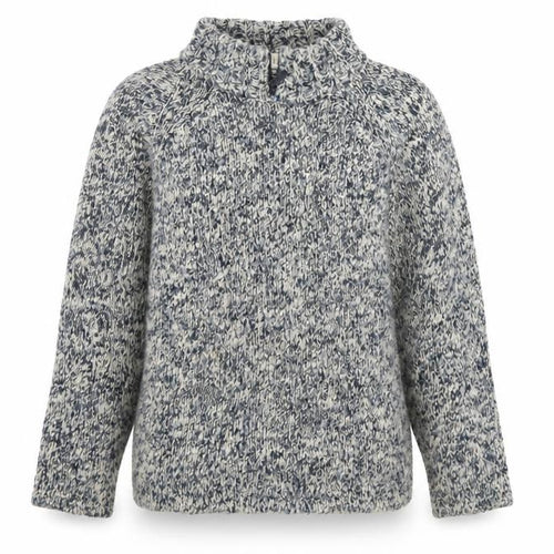 Gina Laura Women's Grey Chunky High Neck Wool Blend Jumper XL