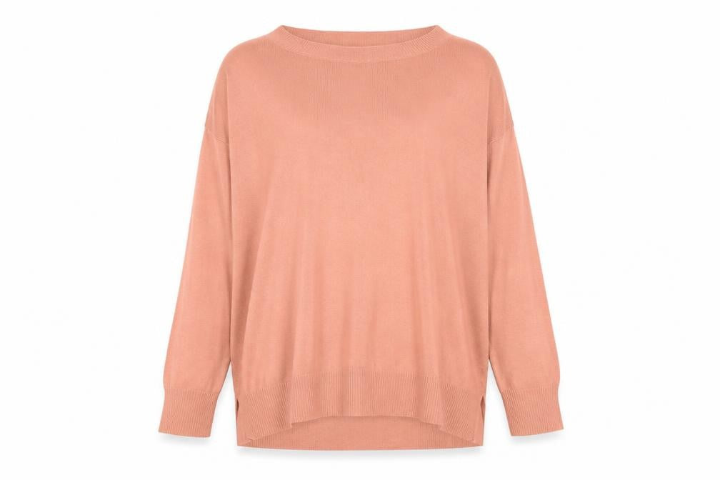 Front view of Encuentro Women’s Pink Knit jumper, size S