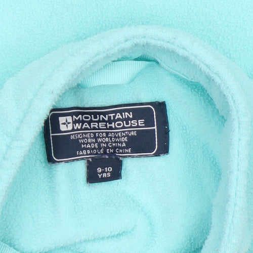 Mountain Warehouse Girls Blue Fleece Full Zip Jacket 9-10 Years Lightweight