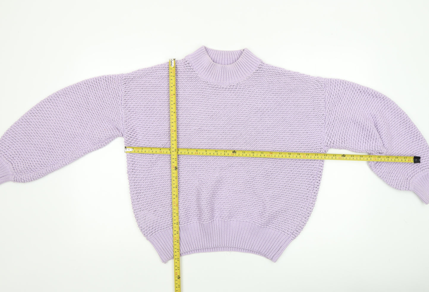 MNG Women’s Purple Mock Neck Chunky Knit Pullover Jumper Size 14