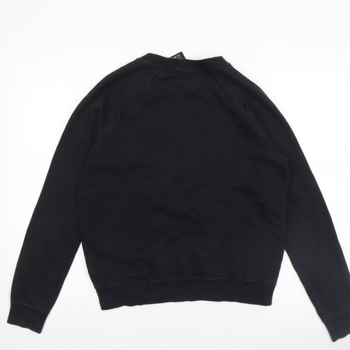Nike Women's Black Small Pullover Sweatshirt Crew Neck Cotton Blend