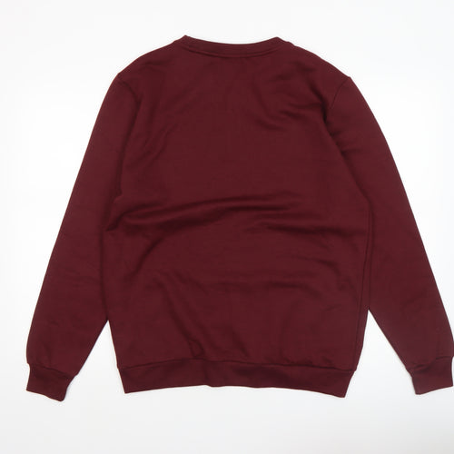 Alphar One Men's Brown Athletic Graphic Sweatshirt L Crew Neck
