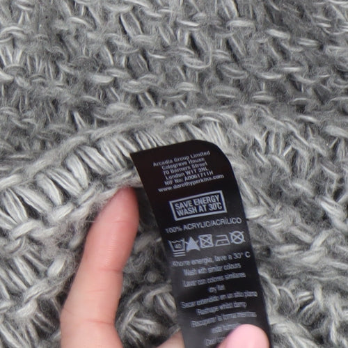 Dorothy Perkins Women’s Grey Open-Knit Long Sleeve Jumper Size 12