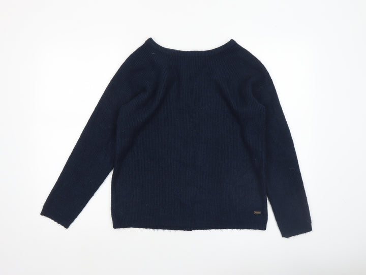 Joules Women’s Navy Blue Cardigan UK 8 Long Sleeve Knit Jumper